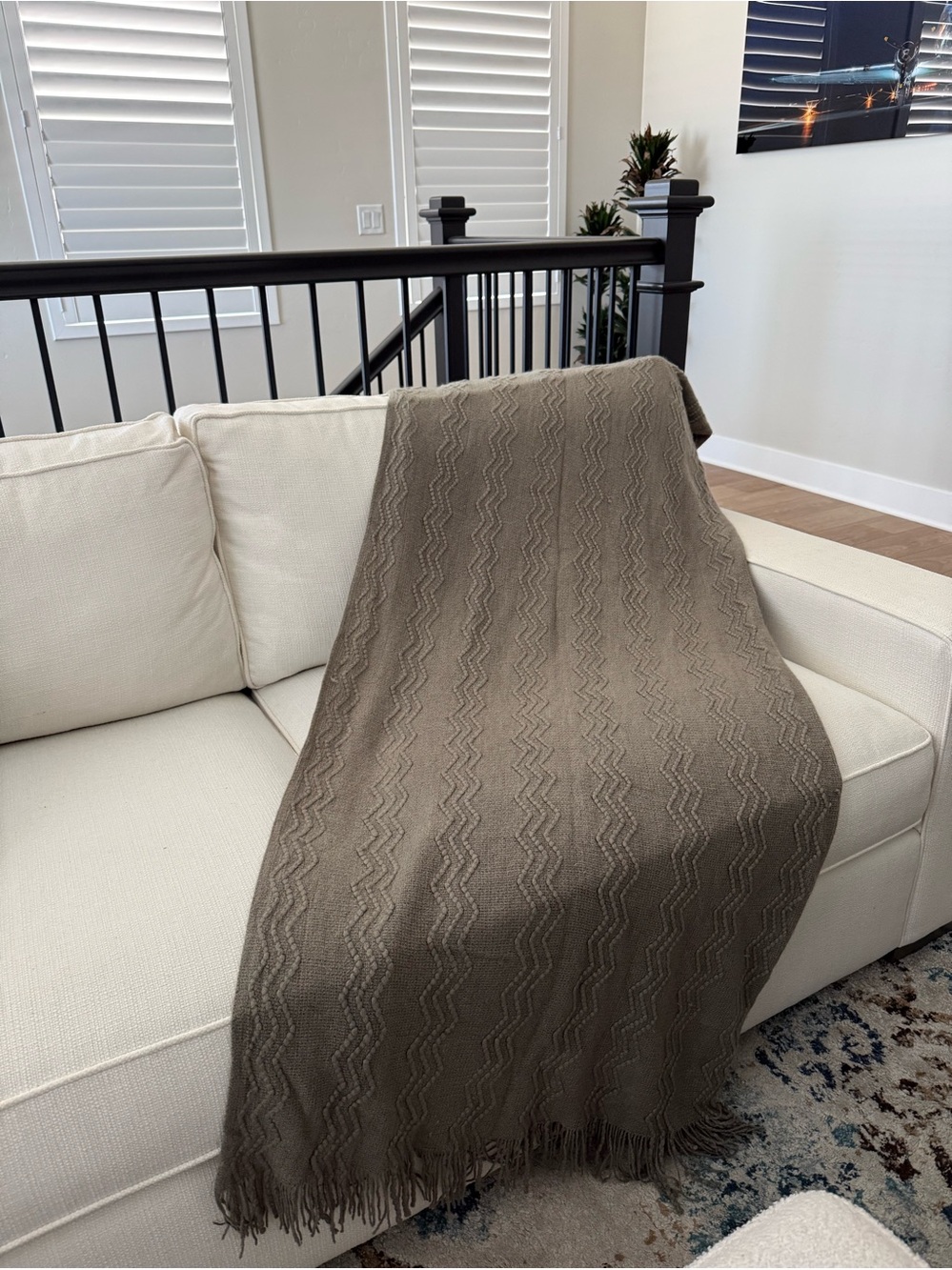 BOURINA Dark Grey Throw Blanket 60x80
